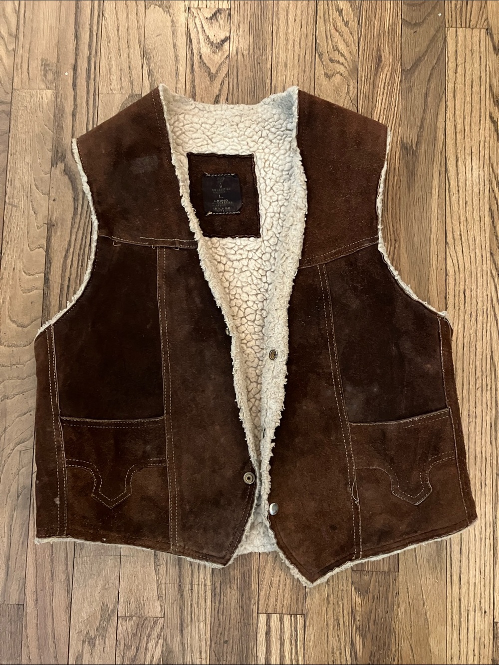 Men’s rancher wear cattleman’s Suede Vest - unbranded vintage